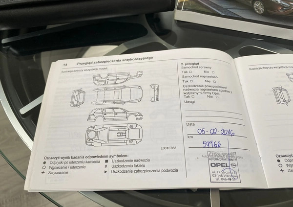 Opel Zafira cena 44900 przebieg: 277374, rok produkcji 2014 z Osieczna małe 667